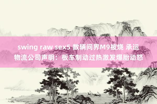 swing raw sex5 数辆问界M9被烧 承运物流公司声明：板车制动过热激发爆胎动怒