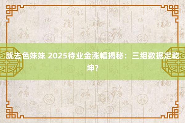 就去色妹妹 2025待业金涨幅揭秘：三组数据定乾坤？